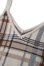 画像をギャラリービューアに読み込む, DOUBLE FOUR SIX-Silicon Print Checked Knit Vest Beige Check