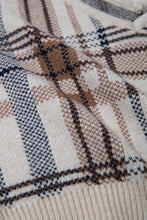 画像をギャラリービューアに読み込む, DOUBLE FOUR SIX-Silicon Print Checked Knit Vest Beige Check