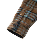 画像をギャラリービューアに読み込む, Checked Brush Down Jacket Brown