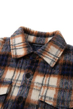 画像をギャラリービューアに読み込む, Checked Brush Down Jacket Beige