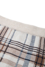 画像をギャラリービューアに読み込む, Checked Knit I-line Long Skirt Beige Check