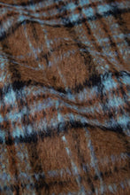 画像をギャラリービューアに読み込む, Checked Brush Down Jacket Brown