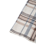 画像をギャラリービューアに読み込む, Checked Knit I-line Long Skirt Beige Check
