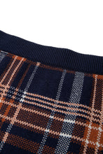 画像をギャラリービューアに読み込む, Checked Knit I-line Long Skirt Navy Check