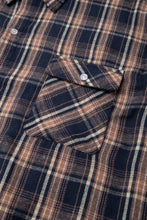 画像をギャラリービューアに読み込む, DOUBLE FOUR SIX- Back Logo Checked Shirt Navy Check