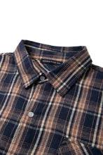 画像をギャラリービューアに読み込む, DOUBLE FOUR SIX- Back Logo Checked Shirt Navy Check