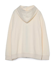 画像をギャラリービューアに読み込む, DOUBLE FOUR SIX-Front Logo Zip Hoodie Ecru