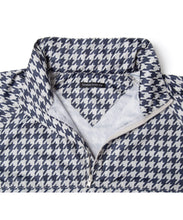 画像をギャラリービューアに読み込む, DOUBLE FOUR SIX-Houndstooth Pattern Front Logo Hoodie Chidori Navy