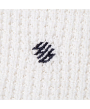 画像をギャラリービューアに読み込む, 446-Logo Waffle Knit Pullover Off White