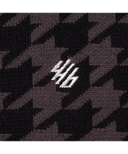 画像をギャラリービューアに読み込む, 446- Houndstooth Pattern Knit Cardigan Chidori Black
