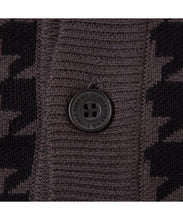 画像をギャラリービューアに読み込む, 446- Houndstooth Pattern Knit Cardigan Chidori Black