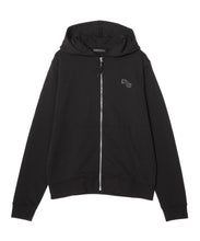 画像をギャラリービューアに読み込む, DOUBLE FOUR SIX- Leather Emblem Zip Up Hoodie Black