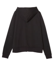 画像をギャラリービューアに読み込む, DOUBLE FOUR SIX- Leather Emblem Zip Up Hoodie Black