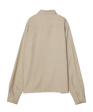 画像をギャラリービューアに読み込む, DOUBLE FOUR SIX- Front Logo Checked Shirt Greige check