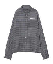 画像をギャラリービューアに読み込む, DOUBLE FOUR SIX- Front Logo Checked Shirt Navy check