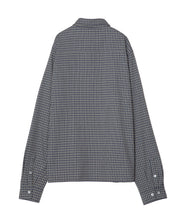 画像をギャラリービューアに読み込む, DOUBLE FOUR SIX- Front Logo Checked Shirt Navy check
