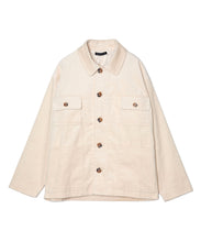 画像をギャラリービューアに読み込む, DOUBLE FOUR SIX-Line Design Corduroy Blouson Ecru