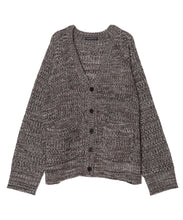 画像をギャラリービューアに読み込む, DOUBLE FOUR SIX- Mix yarn Raglan Sleeve Knit Cardigan Gray MIX
