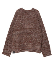 画像をギャラリービューアに読み込む, DOUBLE FOUR SIX- Mix yarn Raglan Sleeve Knit Cardigan Brown MIX