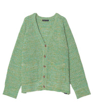 画像をギャラリービューアに読み込む, DOUBLE FOUR SIX- Mix yarn Raglan Sleeve Knit Cardigan Green MIX