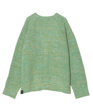 画像をギャラリービューアに読み込む, DOUBLE FOUR SIX- Mix yarn Raglan Sleeve Knit Cardigan Green MIX