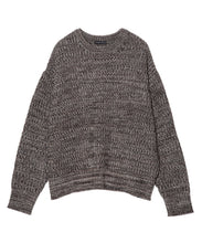 画像をギャラリービューアに読み込む, DOUBLE FOUR SIX- Mix yarn Knit Pullover Gray MIX