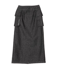 画像をギャラリービューアに読み込む, DOUBLE FOUR SIX- Denim Cargo Skirt Black Denim