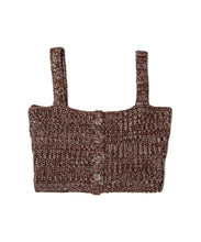 画像をギャラリービューアに読み込む, DOUBLE FOUR SIX- Mix yarn Knit Vest Brown MIX