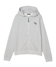 画像をギャラリービューアに読み込む, DOUBLE FOUR SIX- Leather Emblem Zip Up Hoodie Gray 杢
