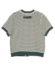 画像をギャラリービューアに読み込む, DOUBLE FOUR SIX-Checked Open Front Knit Green Check