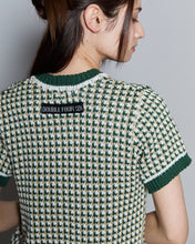 画像をギャラリービューアに読み込む, DOUBLE FOUR SIX-Checked Open Front Knit Green Check