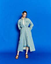 画像をギャラリービューアに読み込む, Denim Shirt Dress Blue Denim