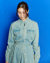 画像をギャラリービューアに読み込む, Denim Shirt Dress Blue Denim