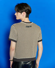 画像をギャラリービューアに読み込む, DOUBLE FOUR SIX-Checked Open Front Knit Gray Check