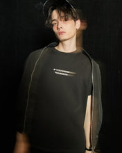 画像をギャラリービューアに読み込む, Message Print Sweat T-shirt Black