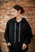 画像をギャラリービューアに読み込む, DOUBLE FOUR SIX- Logo Tape Hoodie Black