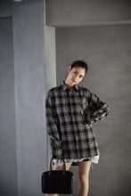 画像をギャラリービューアに読み込む, Relaxed Fit Plaid Shirt Black Check