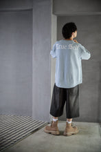 画像をギャラリービューアに読み込む, 446- Message Print Football Sweatshirt Baby Blue