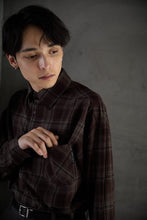 画像をギャラリービューアに読み込む, Relaxed Fit Plaid Shirt Brown Check