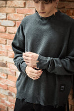 画像をギャラリービューアに読み込む, Grunge Knit Sweater Charcoal
