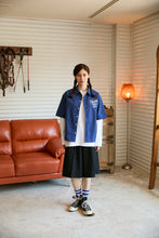 画像をギャラリービューアに読み込む, DOUBLE FOUR SIX- Short Sleeve Shirt Blue