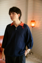 画像をギャラリービューアに読み込む, 446- Stitch Shirt Navy×Orange