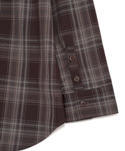 画像をギャラリービューアに読み込む, Relaxed Fit Plaid Shirt Brown Check