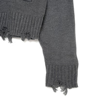 画像をギャラリービューアに読み込む, Grunge Knit Sweater Charcoal