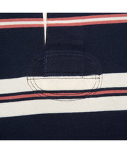 画像をギャラリービューアに読み込む, 446-Stripe Long Sleeve Polo Shirt Pink Stripe