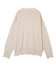 画像をギャラリービューアに読み込む, 446- Logo Stitch Cardigan Beige