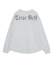 画像をギャラリービューアに読み込む, 446- Message Print Football Sweatshirt 杢Gray