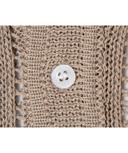 画像をギャラリービューアに読み込む, Crochet Knit Poloshirt Beige