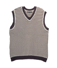 画像をギャラリービューアに読み込む, DOUBLE FOUR SIX-Checked Knit Vest Gray Check