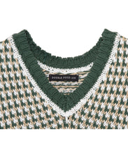 画像をギャラリービューアに読み込む, DOUBLE FOUR SIX-Checked Knit Vest Green Check